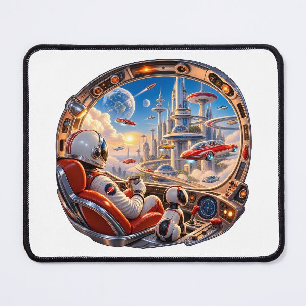 Item preview, Retro Futuristic Space City – 1960s Space Age designed and sold by builtforyou.