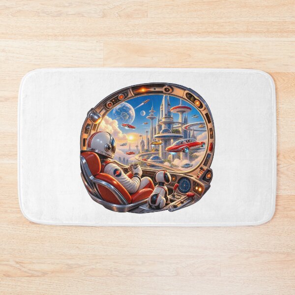 Item preview, Retro Futuristic Space City – 1960s Space Age designed and sold by builtforyou.