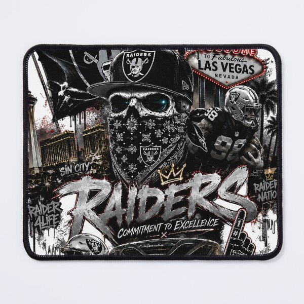 Item preview, Las Vegas Raiders Sin City Bandana Skull Commitment To Excellence designed and sold by Unique personality⭐⭐⭐⭐⭐.