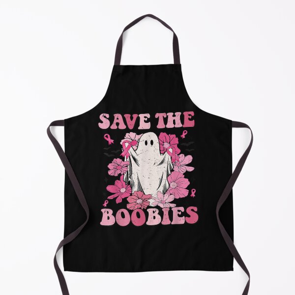 Item preview, save the boobies pink ghost woman breast cancer halloween designed and sold by RoseMary87.