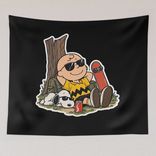 Item preview, Charlie Bronw Chilling With Snoopy designed and sold by RedaSouq.