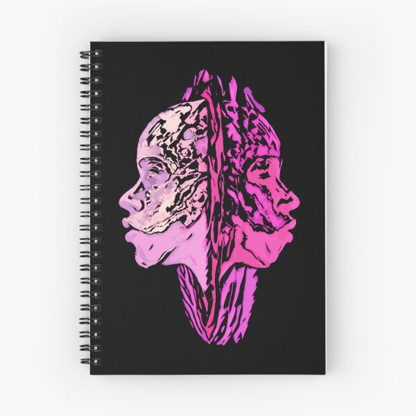 Item preview, Cybernetic Human Face Profile Split Pink Cyborg  designed and sold by Elena Roberts.