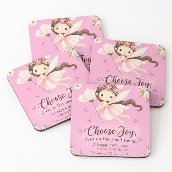 Item preview, Choose Joy Fairy – Whimsical Floral Inspirational Art designed and sold by itxelaraStudio.