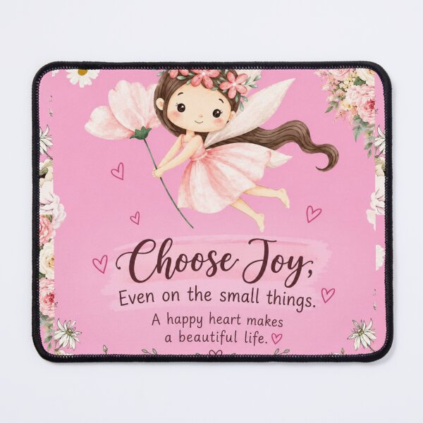 Item preview, Choose Joy Fairy – Whimsical Floral Inspirational Art designed and sold by itxelaraStudio.