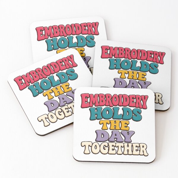 Item preview, Embroidery Holds The Day Together designed and sold by aihrgdesign.