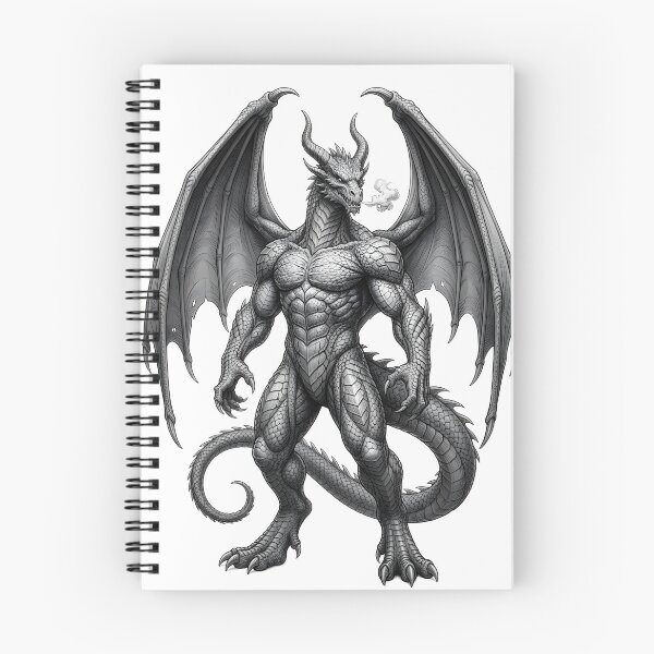 Item preview, Muscular Dragon Titan | Epic Fantasy Dragon Warrior Illustration designed and sold by DragonSerpent Ink.
