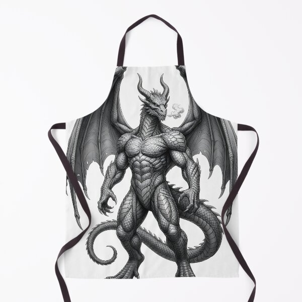 Item preview, Muscular Dragon Titan | Epic Fantasy Dragon Warrior Illustration designed and sold by DragonSerpent Ink.