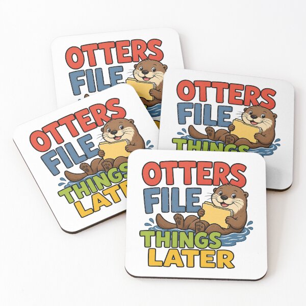 Item preview, Otters File Things Later designed and sold by aihrgdesign.