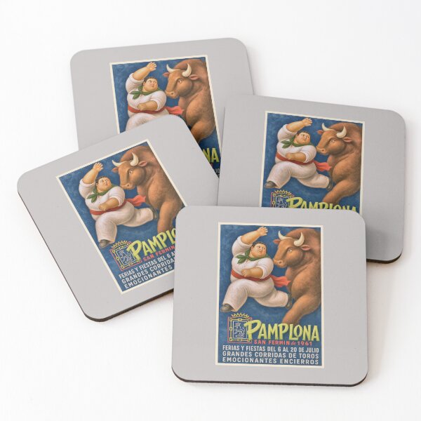 Item preview, Pamplona San Fermín 1961 – Vintage Bull Run Festival Art designed and sold by retrographics.