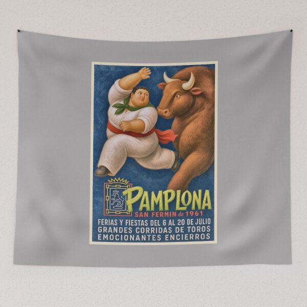 Item preview, Pamplona San Fermín 1961 – Vintage Bull Run Festival Art designed and sold by retrographics.