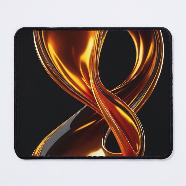 Item preview, Luxurious Golden Amber Infinity Loop Abstract Art designed and sold by CuteSlothWorld.