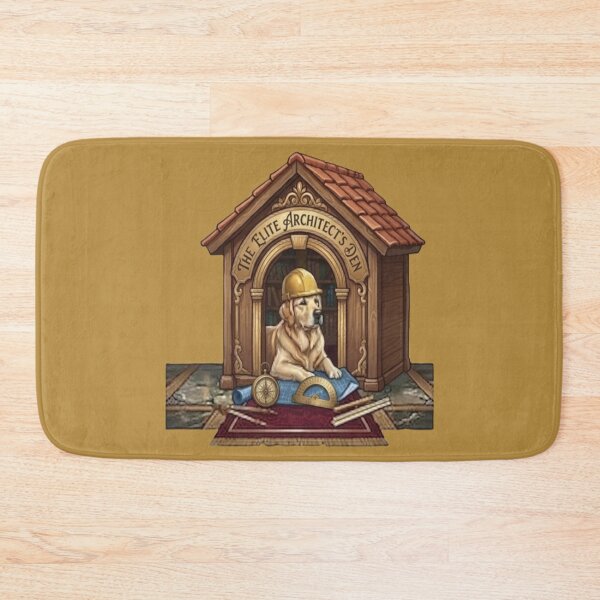Item preview, The Elite Architect Den Funny Dog Engineer designed and sold by Northern Glow Art.