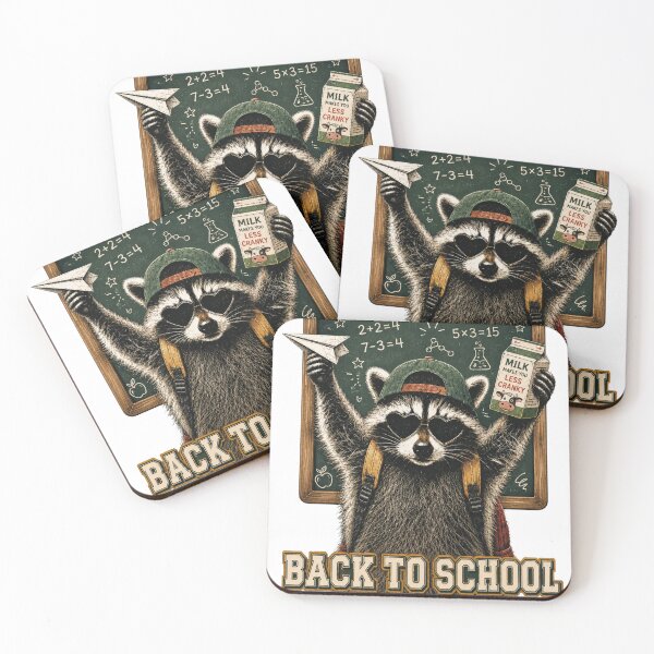 Item preview, Funny Raccoon Back To School Milk Makes You Less Cranky Vintage designed and sold by Unique personality⭐⭐⭐⭐⭐.