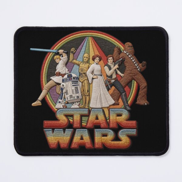 Item preview, Classic Star Wars characters retro rainbow poster designed and sold by Raulovski.