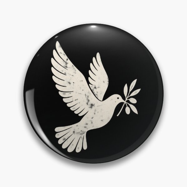 Item preview, Vintage Peace Dove With Olive Branch – Distressed Minimalist Peace Symbol designed and sold by Idontwannaknow.