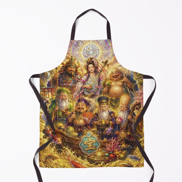 Item preview, Seven Lucky Gods Japanese Mythology Wealth Prosperity Koi Gold designed and sold by LOVEARTDESIGN.