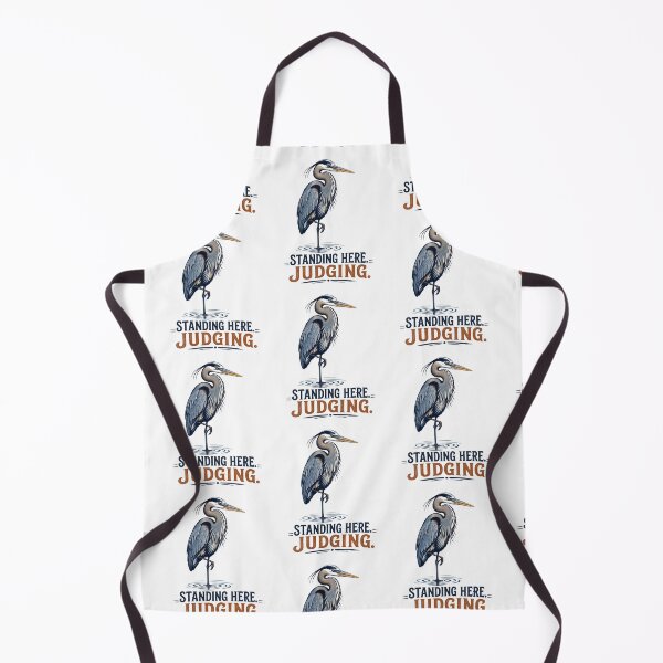 Item preview, Great Blue Heron Standing Here Judging Funny Bird Watching Humor Wildlife Art designed and sold by The Junto Shop.