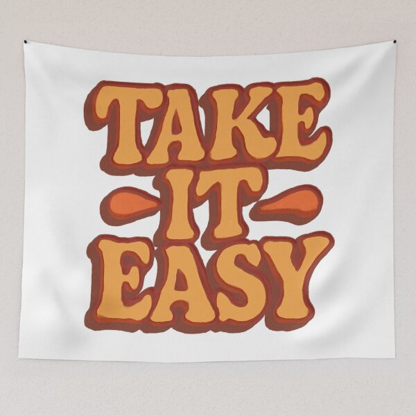 Item preview, Take It Easy Typography Quote designed and sold by Uniquely Worlds.