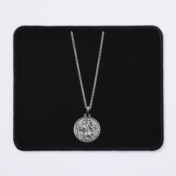 Item preview, Silver Round Christian Saint Pendant Necklace designed and sold by TateWindler.