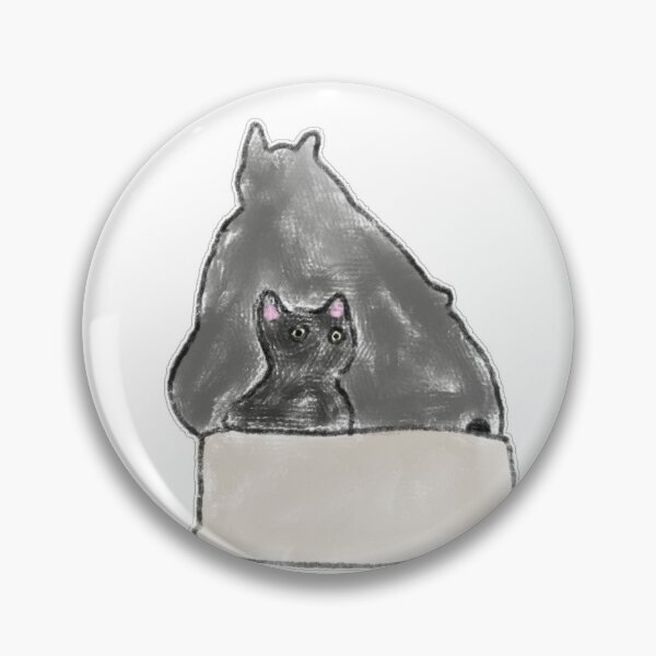 Item preview, Big Grey Cat Small Black Cat Box Art designed and sold by raun.draw.