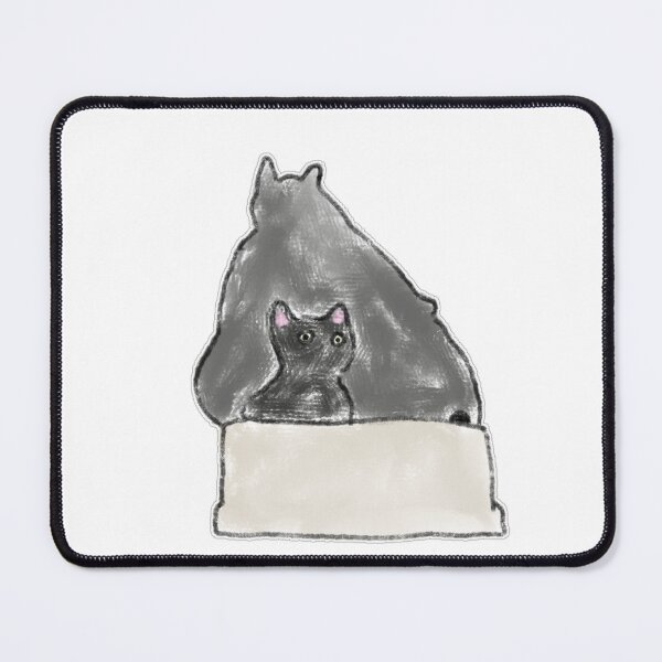 Item preview, Big Grey Cat Small Black Cat Box Art designed and sold by raun.draw.