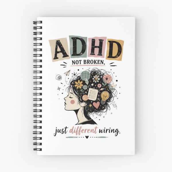 Item preview, ADHD Not Broken Just Different Wiring Neurodivergent Humor Quote designed and sold by Marti’s Shop Corner.