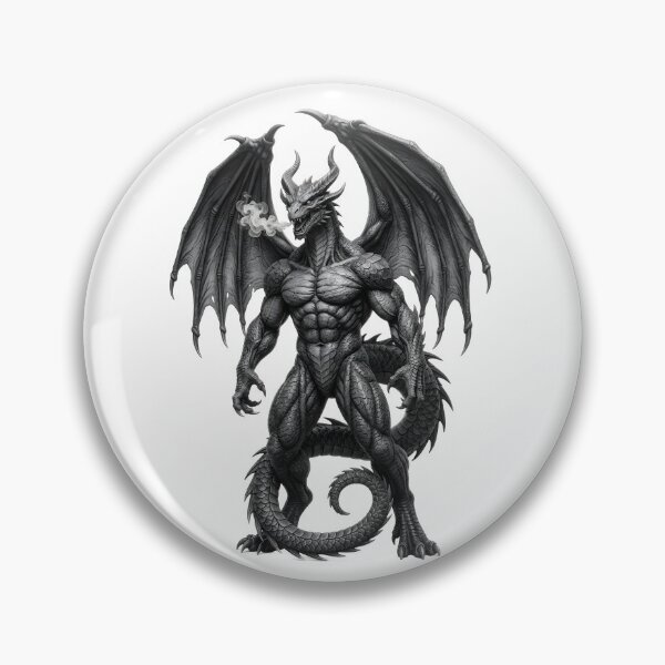 Item preview, Dragon Titan Guardian | Muscular Winged Dragon Fantasy Illustration designed and sold by DragonSerpent Ink.