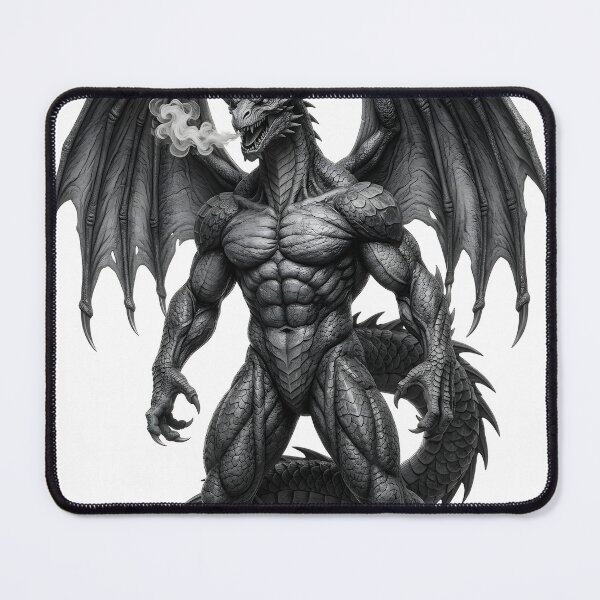 Item preview, Dragon Titan Guardian | Muscular Winged Dragon Fantasy Illustration designed and sold by DragonSerpent Ink.