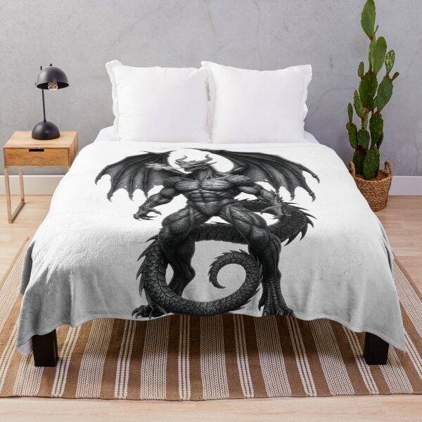 Item preview, Dragon Titan Guardian | Muscular Winged Dragon Fantasy Illustration designed and sold by DragonSerpent Ink.