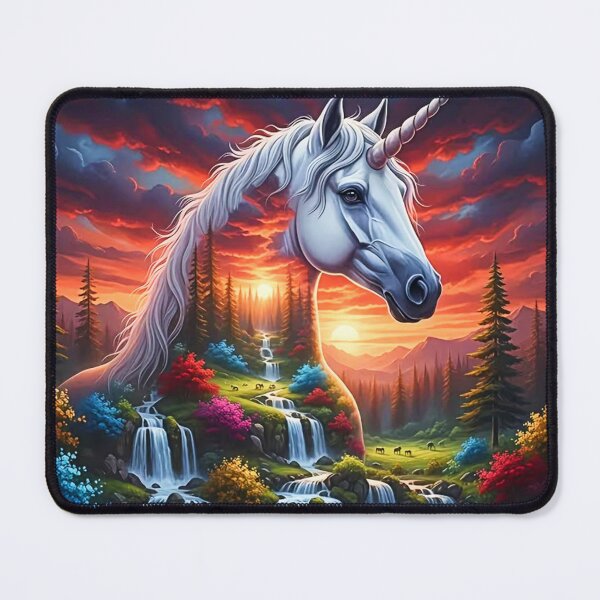 Item preview, Majestic Unicorn and Waterfall designed and sold by INKRebelGraphic.