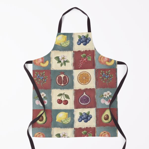 Item preview, Japanese Watercolor Fruit Grid Pattern designed and sold by ArtivoNest.