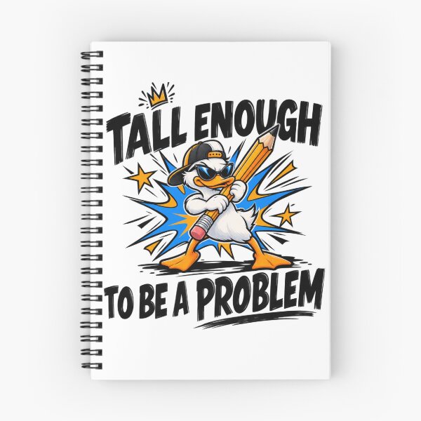Item preview, Tall Enough to Be a Problem – Funny Duck Pencil Cartoon designed and sold by DijaMar.