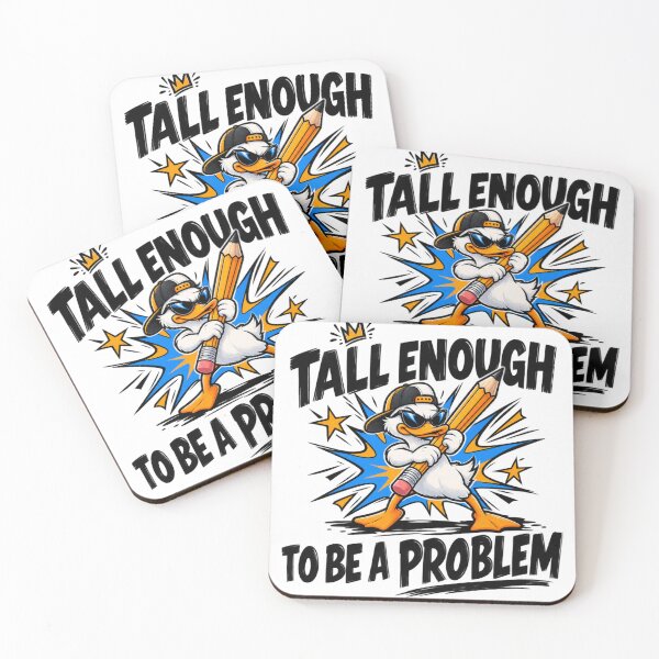 Item preview, Tall Enough to Be a Problem – Funny Duck Pencil Cartoon designed and sold by DijaMar.