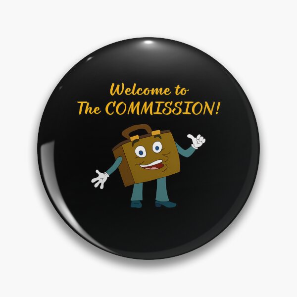 Item preview, Cartoon Briefcase Mascot Character Waving On Dark Canvas designed and sold by KaPfannerstill.
