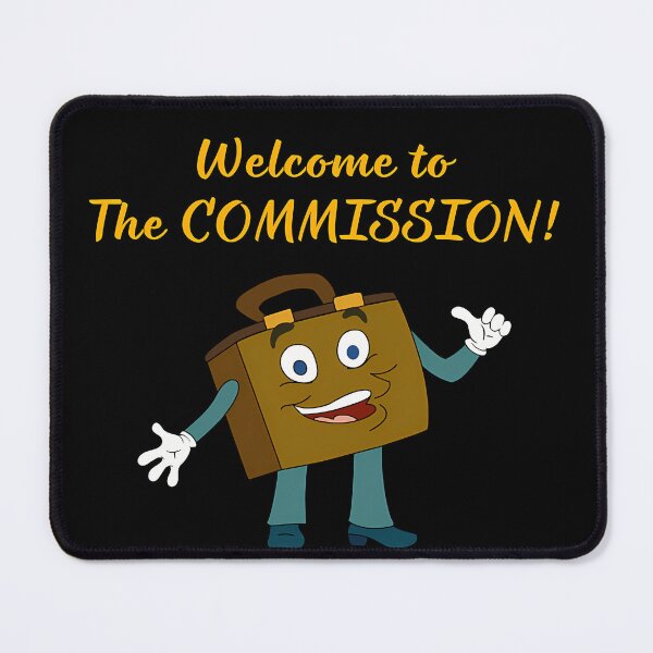 Item preview, Cartoon Briefcase Mascot Character Waving On Dark Canvas designed and sold by KaPfannerstill.