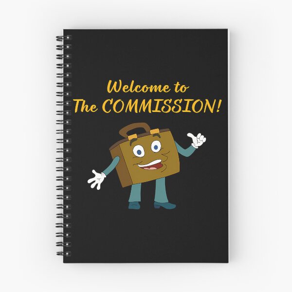 Item preview, Cartoon Briefcase Mascot Character Waving On Dark Canvas designed and sold by KaPfannerstill.