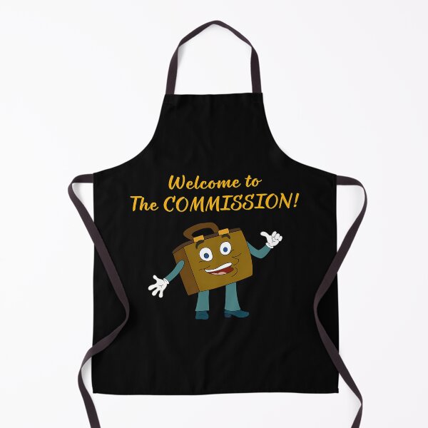 Item preview, Cartoon Briefcase Mascot Character Waving On Dark Canvas designed and sold by KaPfannerstill.