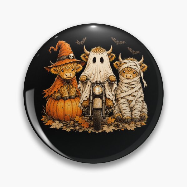 Item preview, Cute Highland Cows in Funny Halloween Costumes designed and sold by VioletNance.
