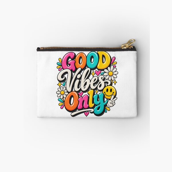Item preview, Good Vibes Only Groovy Retro Smiley Daisy Peace Quote Sticker designed and sold by HimaPrototype.