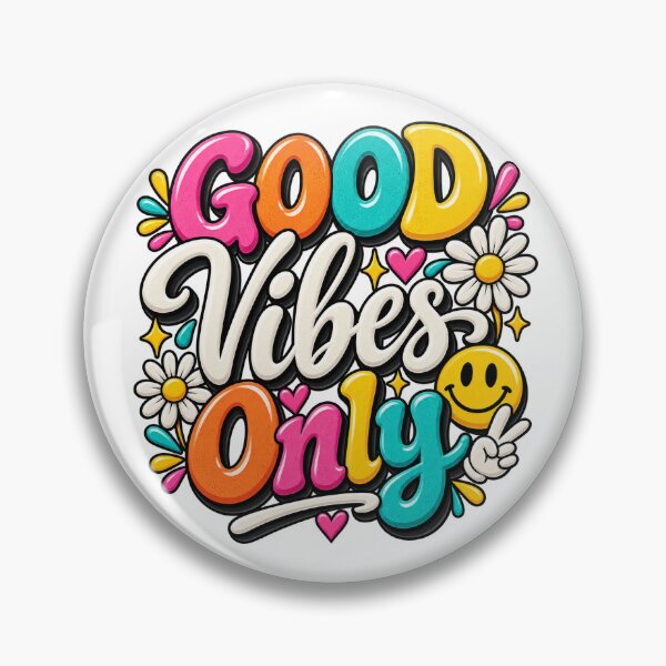 Item preview, Good Vibes Only Groovy Retro Smiley Daisy Peace Quote Sticker designed and sold by HimaPrototype.