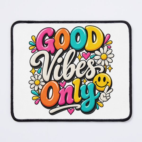 Item preview, Good Vibes Only Groovy Retro Smiley Daisy Peace Quote Sticker designed and sold by HimaPrototype.