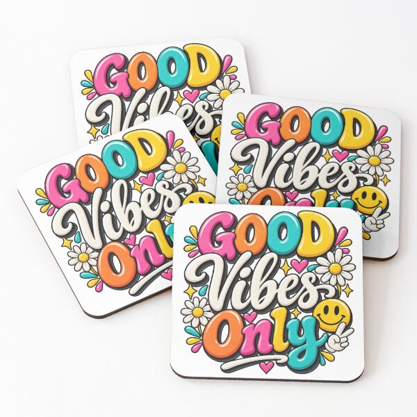 Item preview, Good Vibes Only Groovy Retro Smiley Daisy Peace Quote Sticker designed and sold by HimaPrototype.