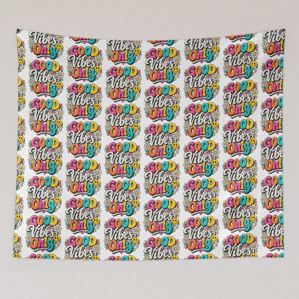 Item preview, Good Vibes Only Groovy Retro Smiley Daisy Peace Quote Sticker designed and sold by HimaPrototype.