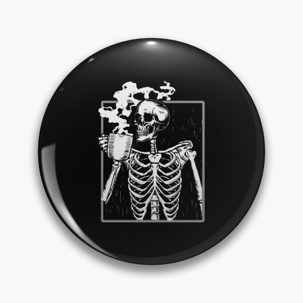 Item preview, skeleton skull drinking coffee funny halloween designed and sold by NorzellMich469.