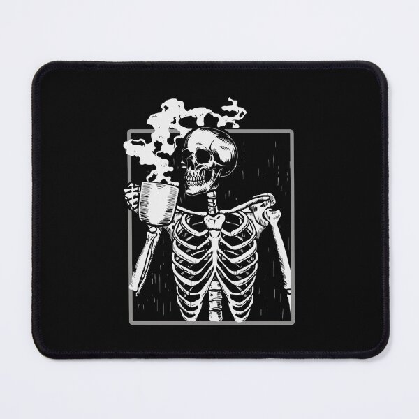 Item preview, skeleton skull drinking coffee funny halloween designed and sold by NorzellMich469.