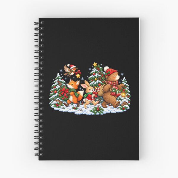 Item preview, Christmas Woodland Friends | Cute Bear Fox Bunny Snowy Christmas Trees designed and sold by MrDev.