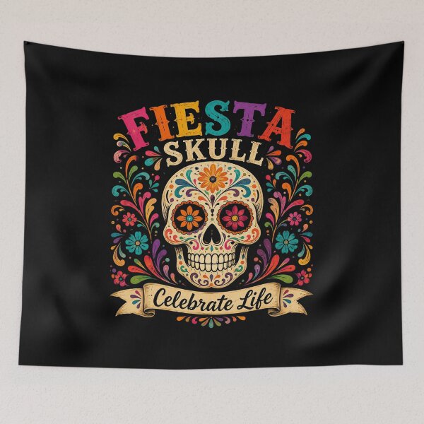 Item preview, Fiesta Skull – Celebrate Life Folk Art designed and sold by RJACreative.