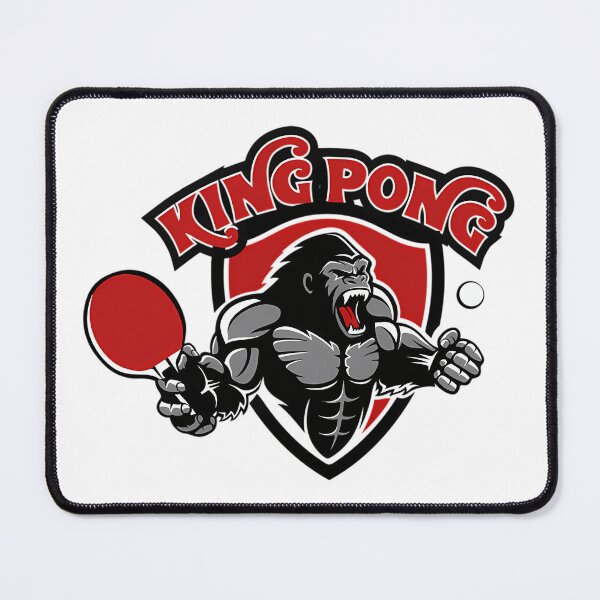 Item preview, Angry Gorilla Mascot Holding Table Tennis Paddle With Curved designed and sold by KaPfannerstill.