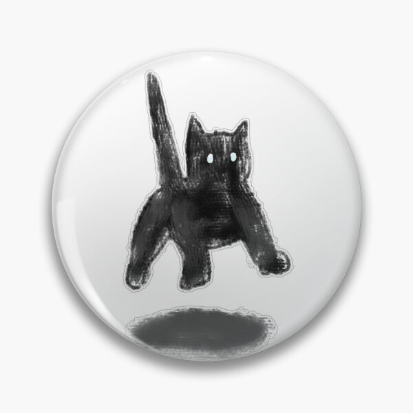 Item preview, Floating Black Cat Raised Tail Pencil Art designed and sold by raun.draw.