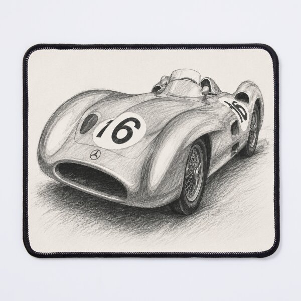 Item preview, Mercedes Benz W196 Charcoal Sketch designed and sold by Velocity Vignettes.